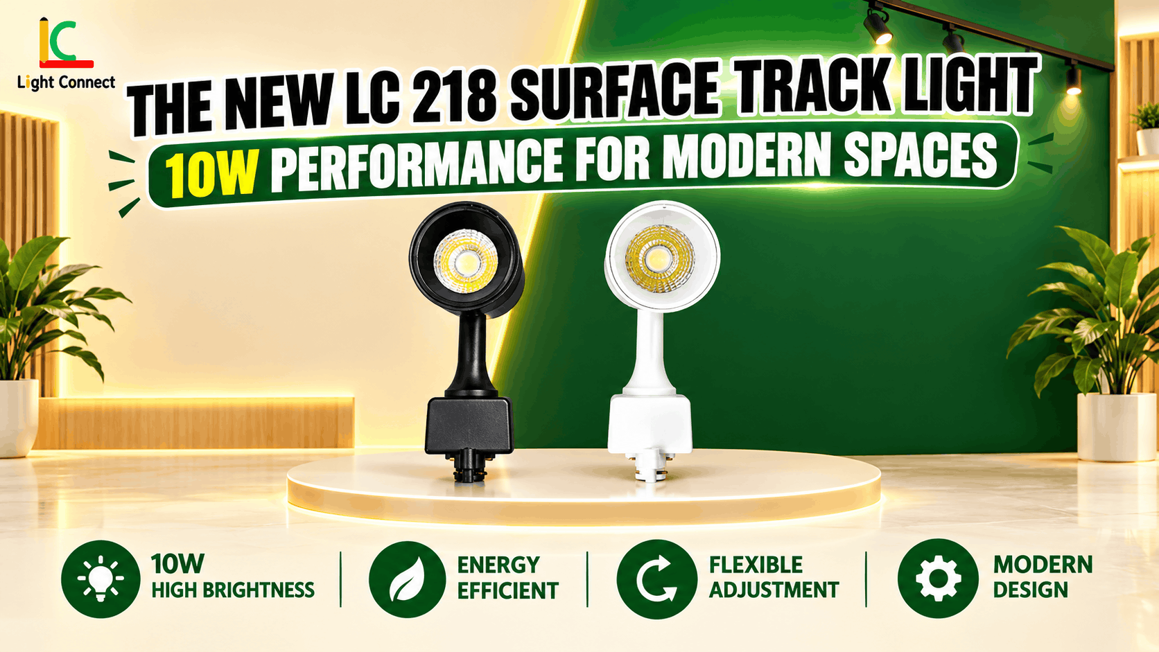 The New LC 218 Surface Track Light Brings 10 Watt Performance to Modern Spaces
